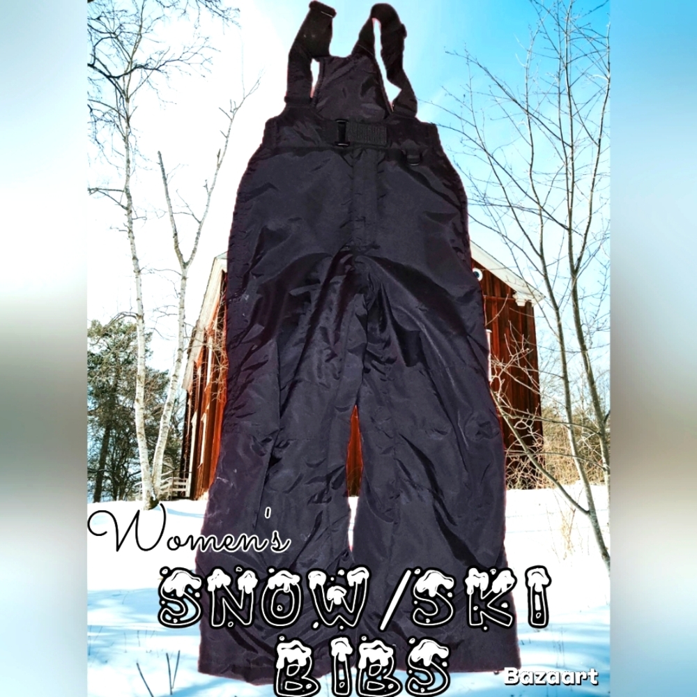 Women's Red Ledge ski bibs size small